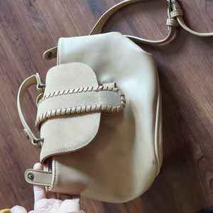 Cream StreetLevel backpack purse